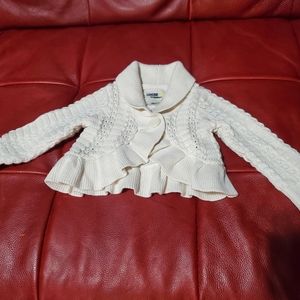 Adorable Ivory One Button Sweater Infant Girl 12 months